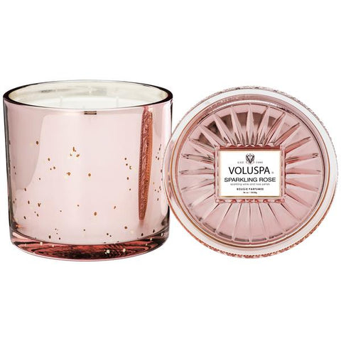 SPARKLING ROSE 3 WICK CANDLE