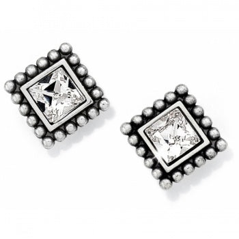 SPARKLE SQUARE MINI POST EARRINGS